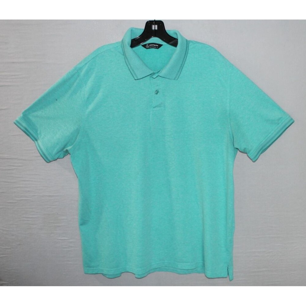 Members Mark Stretch Cotton Mens Pique Polo Shirt XL Dot Stain on Sleeve